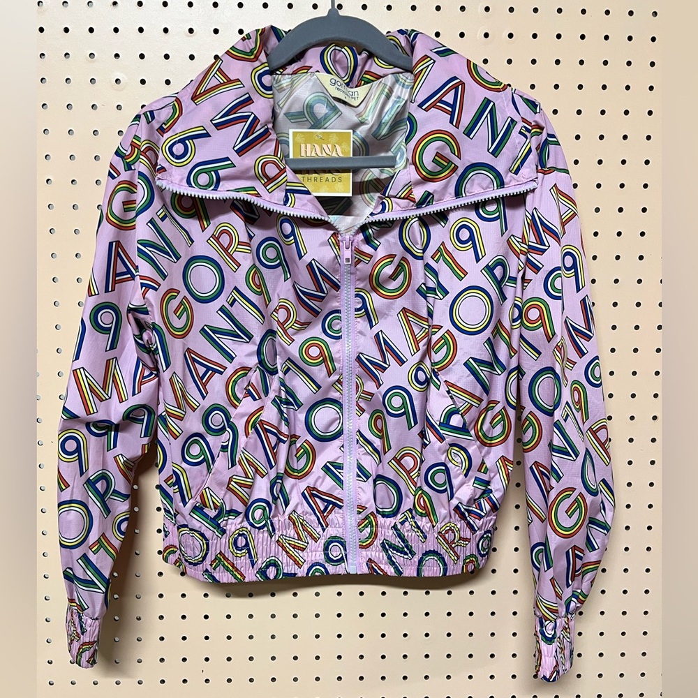 Gorman Pink and Multicolor Graphic Jacket